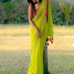 VRAGI Embroidered Pure Georgette Saree-picture-21