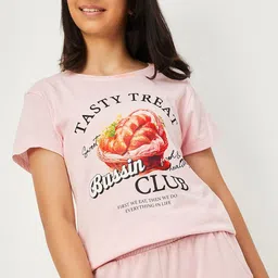 max Girls Graphic Printed Round Neck Pure Cotton T-shirt-image-54
