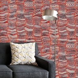 ArtzFolio Printed UV-Resistant Anti-Bacterial Tribal Geometric Lines Peel & Stick Wallpaper-image-82
