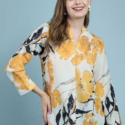DressBerry Floral Print Mandarin Collar Top-image-27