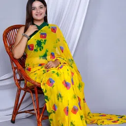 VL SAREES Tie and Dye Pure Chiffon Bandhani Saree-image-73