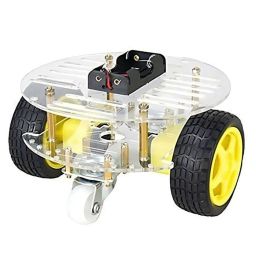 DIY 2WD Mini Round Robot Car-25