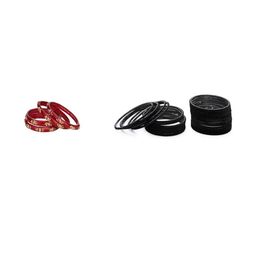SOMIL Set of 28 Red Alloy Bangles-image-81