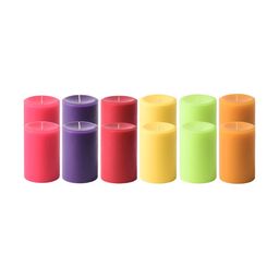atorakushon Pink & Green 12 pieces Pillar Candle-28