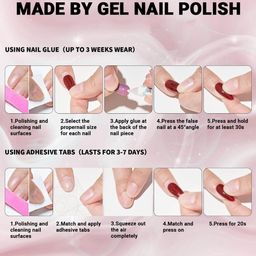 FEELHIGH Set Of 24 Press On Cat Eye Reusable Nails - E-20 image 4