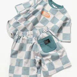 LULU & SKY Boys Checked Top with Shorts-picture-5