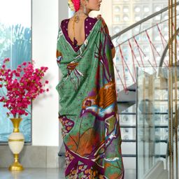 KALINI Ethnic Motifs Printed Block Print Saree image 3