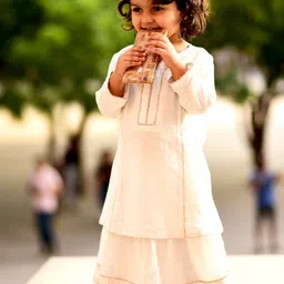 Thread & Button Girls Regular Kurta with Trousers image 4