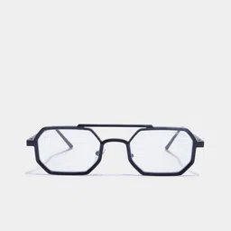 SUNGLASSIC Unisex Commando V1 Rectangle Black Clear Sunglasses V1-Commando image 2