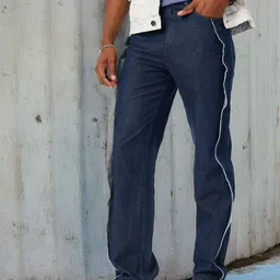 Kook N Keech Men Elevated Essentials Ruffled High-Rise Non-Stretchable Jeans-image-82