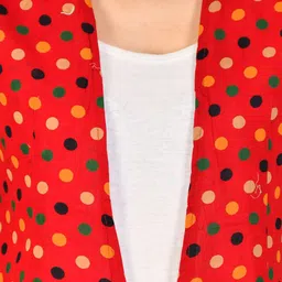 Moda Rapido Polka Dots Printed Sleeveless Open Front Shrug image 2