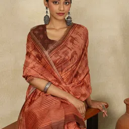 all about you Printed Daily Wear Saree with Matching Blouse-picture-44