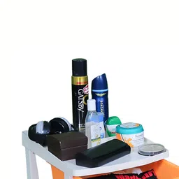 Parasnath Orange 2-Layer Drawer Multi-Utility Organisers with Wheels image 5