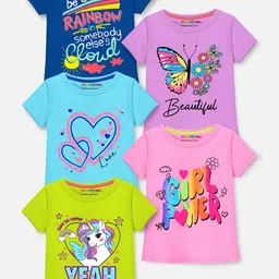 YK X Trampoline Girls 5 Printed Extended Sleeves Applique T-shirt-17