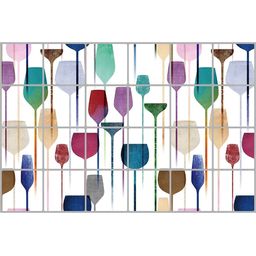 Asian royal White & Blue Printed Waterproof Wall Sticker-image-31