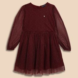 Allen Solly Junior Girls Round Neck Fit & Flare Dress-picture-40