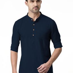 BHUVIKOO Men Navy Blue Kurtas-29