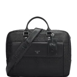 Da Milano Men Textured Leather Laptop Bag-55