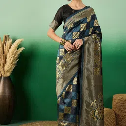 Suha Woven Design Zari Art Silk Banarasi Saree-picture-13