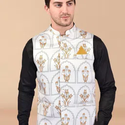 Moda Rapido Printed Woven Nehru Jacket-picture-44