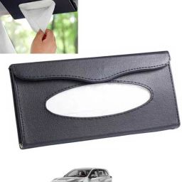 Leatherite Universal Black Rectangle Tissue Holder For Office,Home,Car-155 Vehicle Tissue Dispenser-image-28