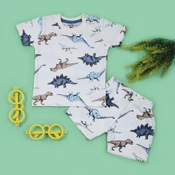 V-Mart Infant Printed Cotton T-shirt with Shorts-image-84