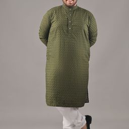 SOJANYA PLUS Men Embroidered Regular Pure Cotton Kurta with Pyjamas-52