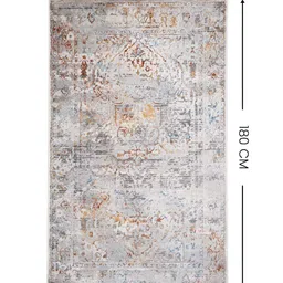Sapana Carpet-Mats Cream-Coloured Abstract No Shredding Polyester Carpet image 3
