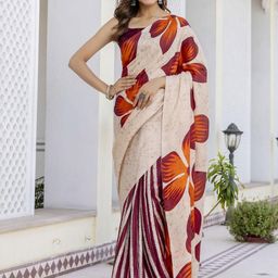 HERE&NOW Floral Printed Saree-picture-11