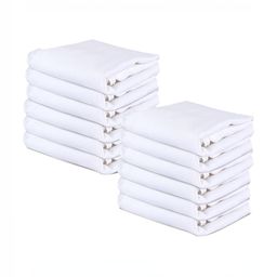 Kuber Industries White 12 Pieces Cotton Table Napkins-52