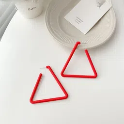 Senshi Triangular Shaped Hoop Earrings-63