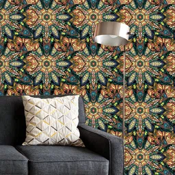 ArtzFolio Printed UV-Resistant Anti-Bacterial Ornate Vintage Mandala Peel & Stick Wallpaper-image-99