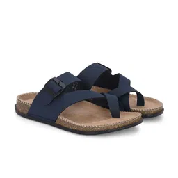 Azzaro Black Men One Toe Comfort Sandal-image-62