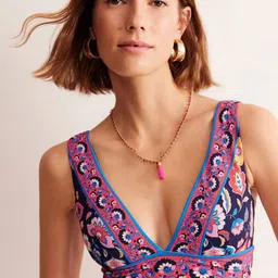 Addery Boho Floral Printed V-Neck Swim Bikini Set-image-63