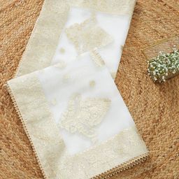 Soch Floral Woven Design Zari Organza Dupatta-45