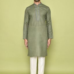 Arihant Rai Sinha Men Embroidered Regular Kurta with Trousers-image-97