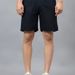 cantabil Solid Women Dark Blue Bermuda Shorts-picture-40