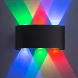 Up Down Wall Lamp With Bulb-3+3 RED-BLUE-GREEN Post Light Outdoor Lamp (RGB)) Post Light Outdoor Lamp-4