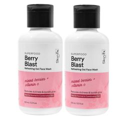 Skin Fx Superfood Set Of 2 Berry Blast Refreshing Gel Face Wash - 100ml Each image 3