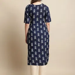 7threads KALINI Pack of 2 Geometric Printed Regular Kurta with Trousers image 3