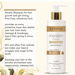 SEVAEN Set of 2 Smooth Therapy Keratin Protein Shampoos with Argan Oil - 250ml each image 3