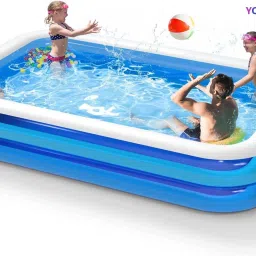 Premium 6.7 FEET (2.01m) LENGTH,5.9 FEETS (1.50m) BREATH AND 51CM HEIGHT. Inflatable Swimming Pool, Inflatable Toy Pump-18