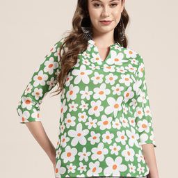 HERE&NOW Floral Print Short Kurti-image-44