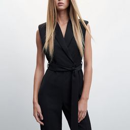 MANGO Wrap Basic Jumpsuit with Belt-15