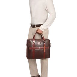 Hidesign Unisex Textured Leather Messenger Bag-54