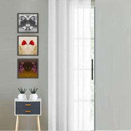 HOMEMONDE White Sheer Cotton Long Door Curtain-image-89