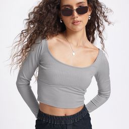 glitchez Fitted Spirit Self-Striped Crop Top-image-44