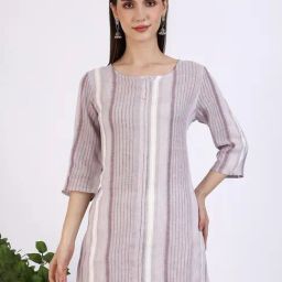Aurelia Pink Striped Kurti-image-96