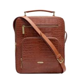 Hidesign Manhattan Draper 02 Tan Leather Sling Handbag-image-23