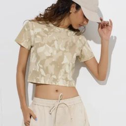 Nuon by Westside Beige Camouflage Design Cotton T-Shirt-picture-15